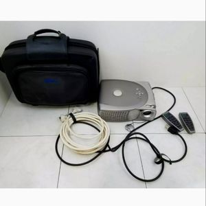 Vintage Dell 2100MP DLP Projector working with cords and case included